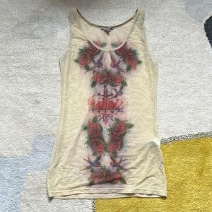 Vintage H&M mesh tattoo tank top rare